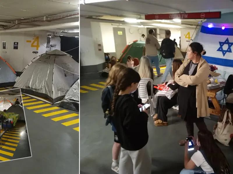 Tel Aviv'de Otopark Sığınağa Dönüştü: İsrailliler Kaçıyor