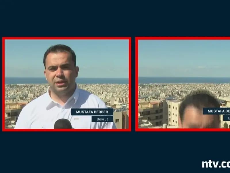 NTV Canlı Yayınında Beyrut'taki Hava Saldırısı Anı