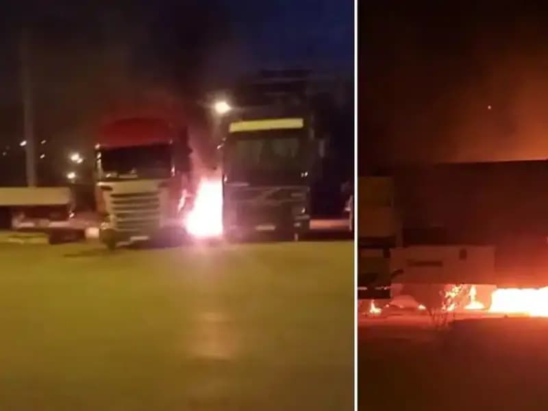 Park Halindeki Tırlara Gizemli Yangın: Çevreyi Saran Alevler Ne Kadar Etkili?