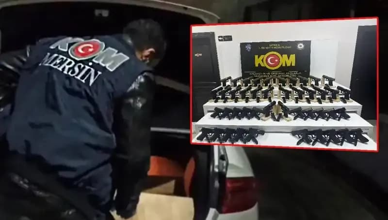 Mersin'de Şok Edici Operasyon: Otomobil Değil Silah Deposuna Baskın Yapıldı