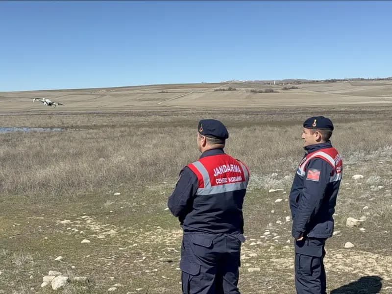 Yozgat'ta Jandarma, Flamingolar İçin 24 Saat Nöbet Tutuyor
