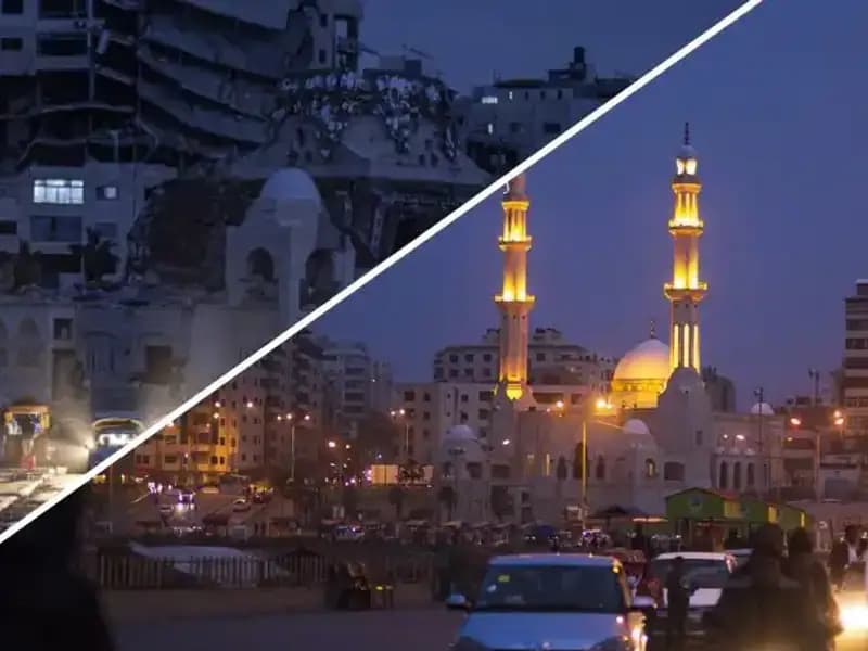 Gazze'de Yıkım: Şehrin Öncesi ve Sonrası Şok Edici Görüntüler