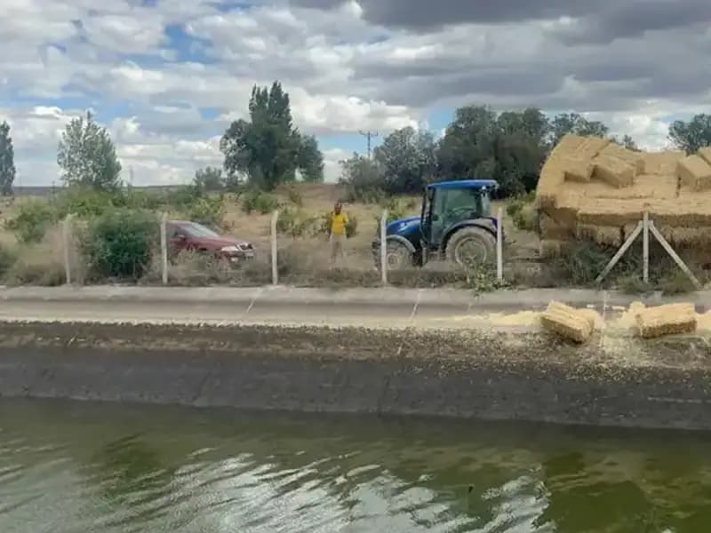 Saman Yüklü Römorktan Kanala Düşen Genç Kayıp: Arama Faaliyetleri Sürüyor