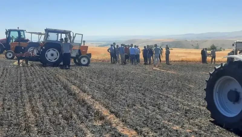 Yozgat'ta 100 Dönüm Ekili Alan Yangında Kül Oldu!