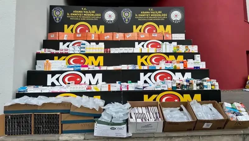 Adana'da Yasa Dışı İlaç Operasyonu: 500 Bin TL Değerinde İlaç Ele Geçirildi