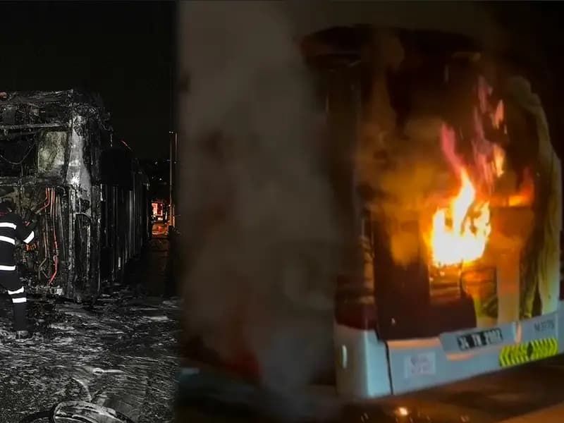 İstanbul Beşiktaş'ta Metrobüste Yangın: 60 Yolcu Tahliye Edildi