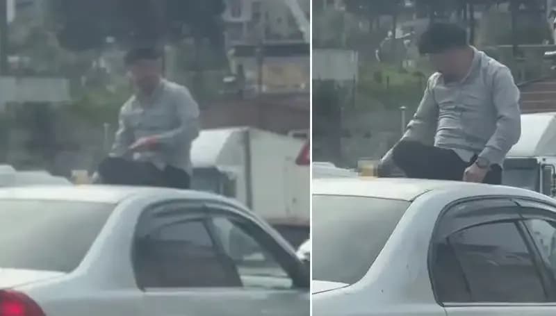 Trafikte Şaşkınlık Yaratan Olay: Otomobilde Alem Eğlencesi