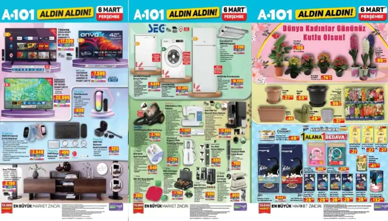 A101 6 Mart Aktüel Ürünler: Elektrikli Süpürge ve Televizyon Ünitesi Raflarda!