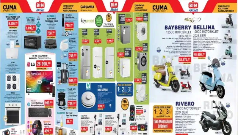 BİM 4 Mart 2025 Aktüel Ürünler Kataloğu: Yeni Elektronik ve Motosiklet Fırsatları